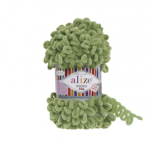 Alize Puffy fine 485 Korytnačia zelená